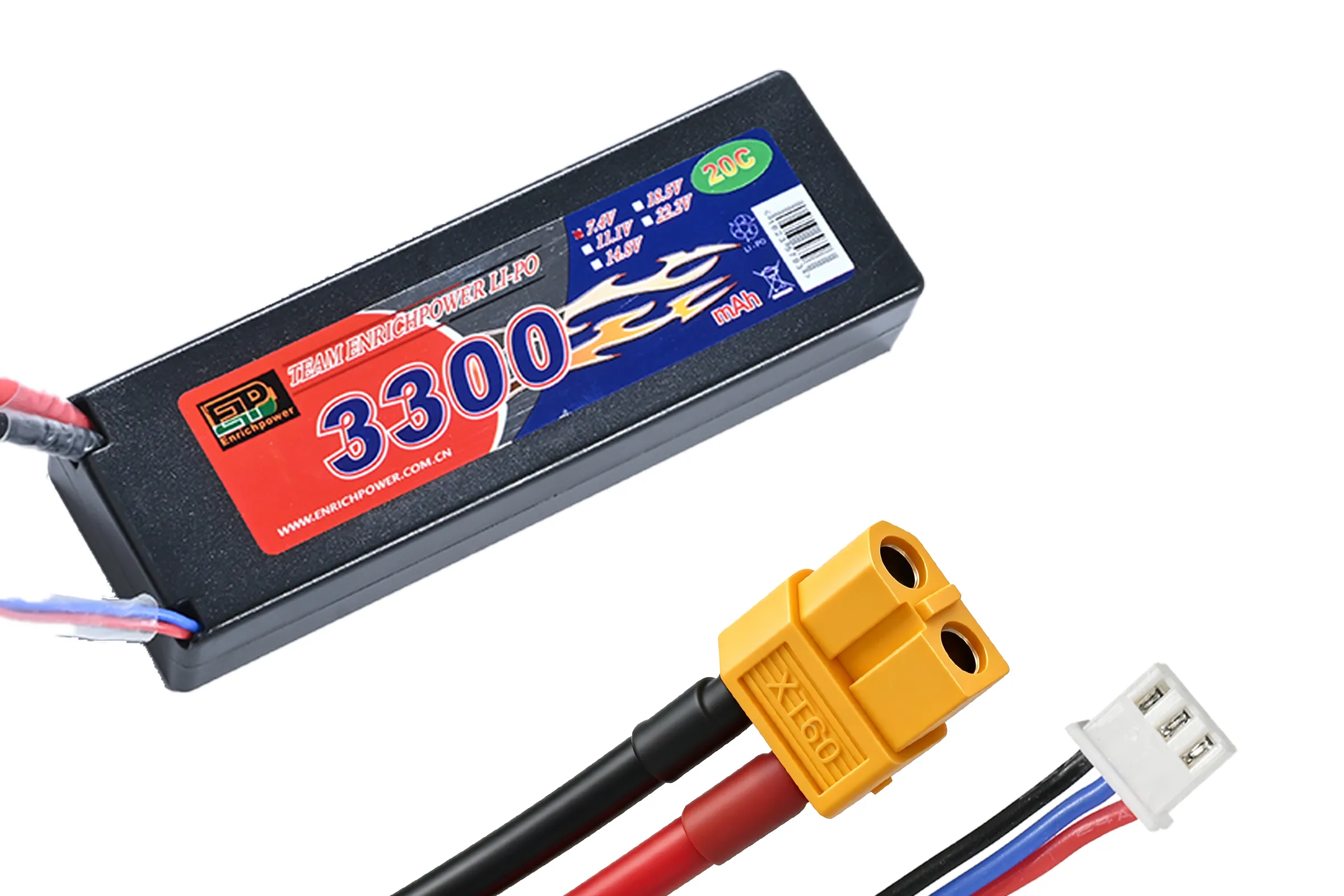 7.4V 3300mAH 2S Lipo Battery For VRX 1/10 Scale Brushless RC Model Car VRX #85307