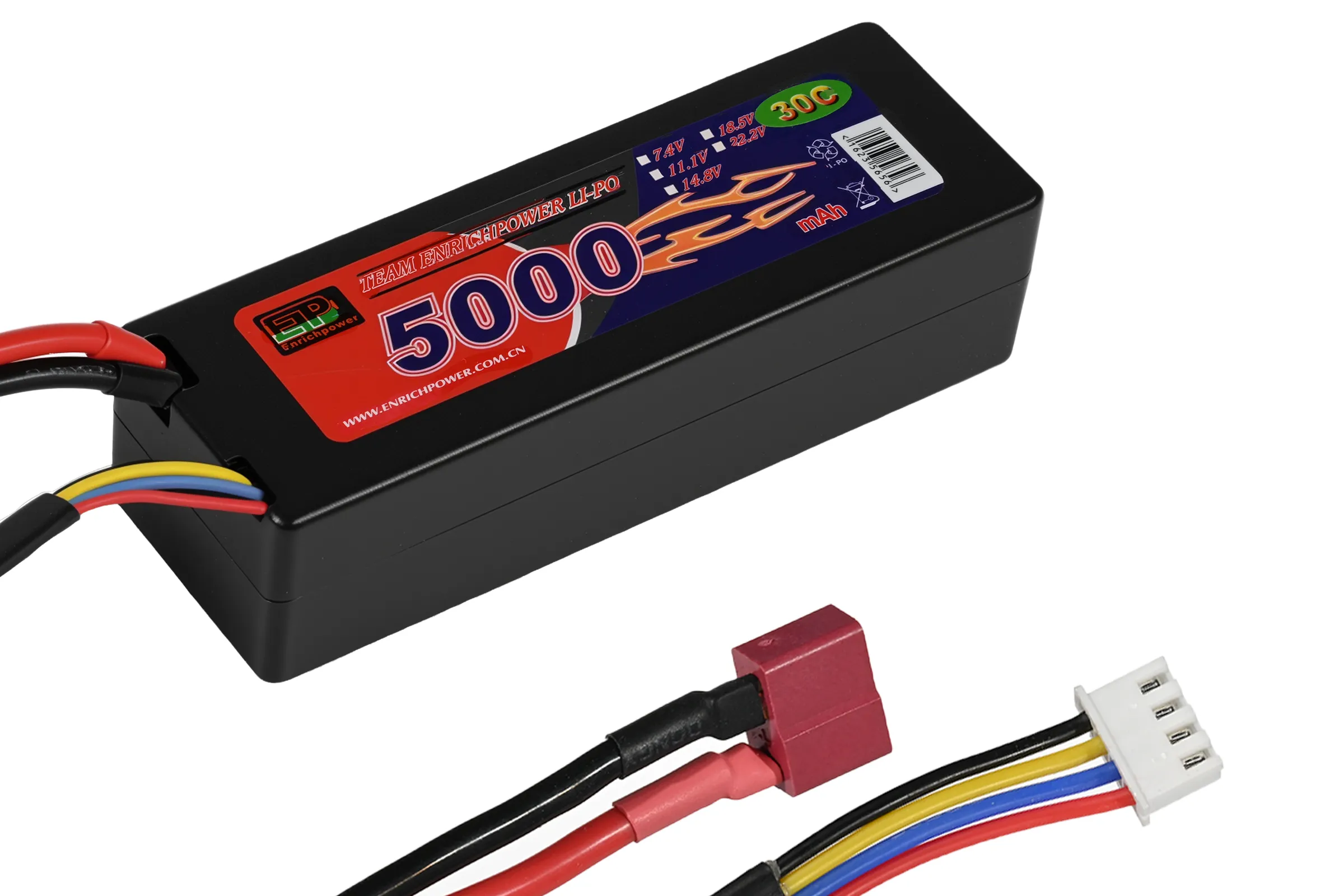 11.1V 5000mAH(3S) 30C Lipo Battery For 1/8 & 1/10 Scale Electric Brushless RC Car #H0021