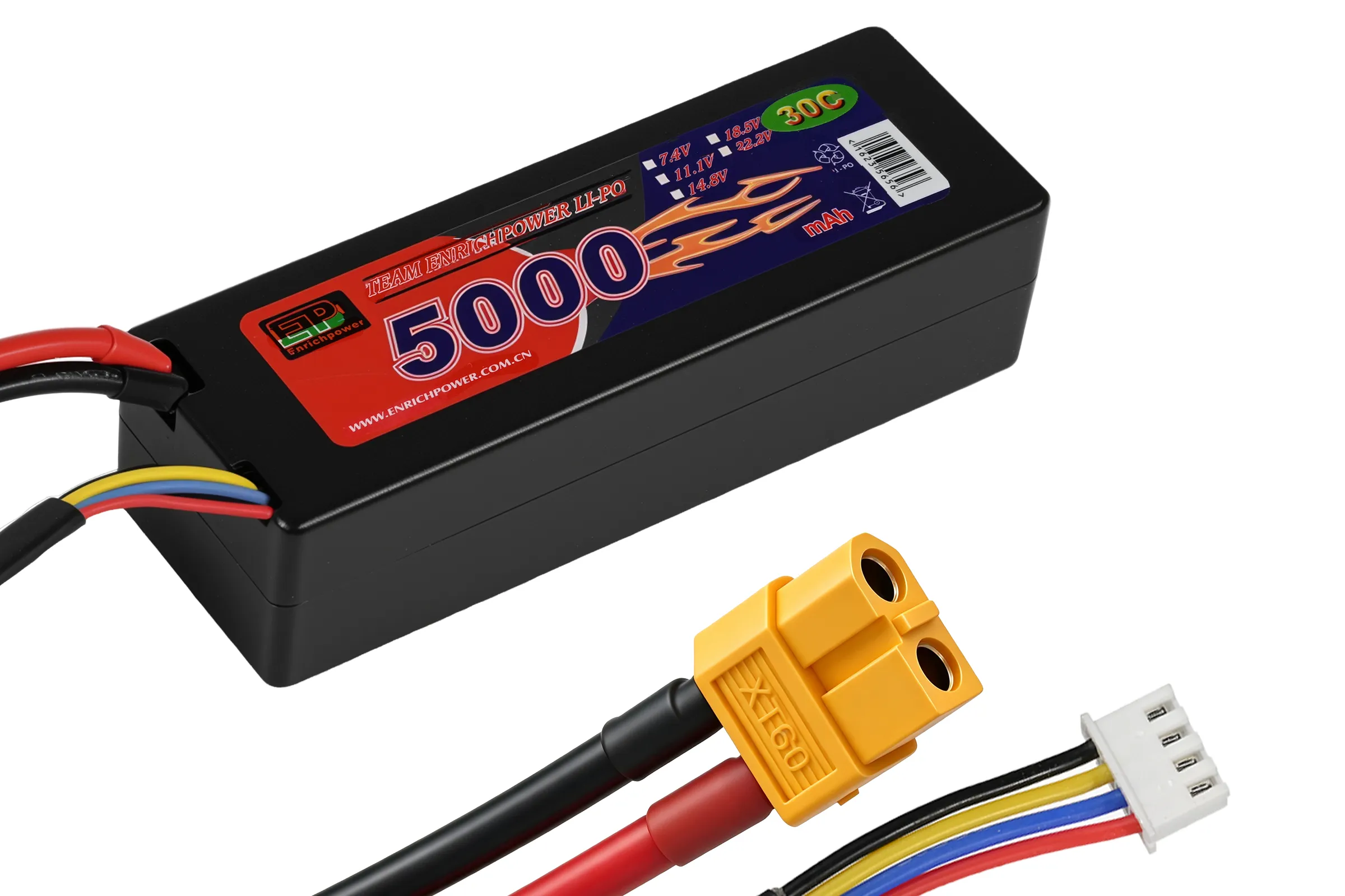 11.1V 5000mAH(3S) 30C Lipo Battery For 1/8 & 1/10 Scale Electric Brushless RC Car #85308