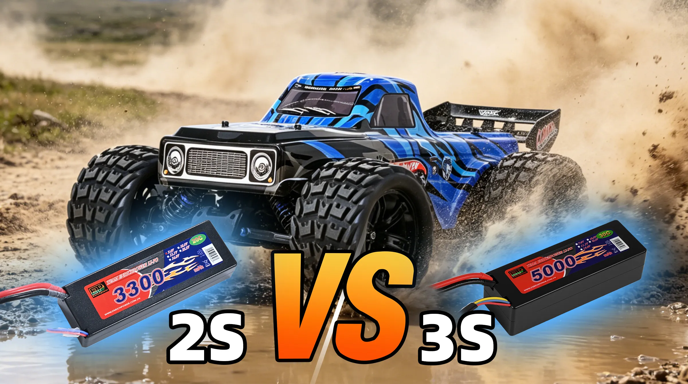 2S vs 3S Lipo Batteries for 1/10 Electric RC Cars: Speed, Runtime and ESC Compatibility