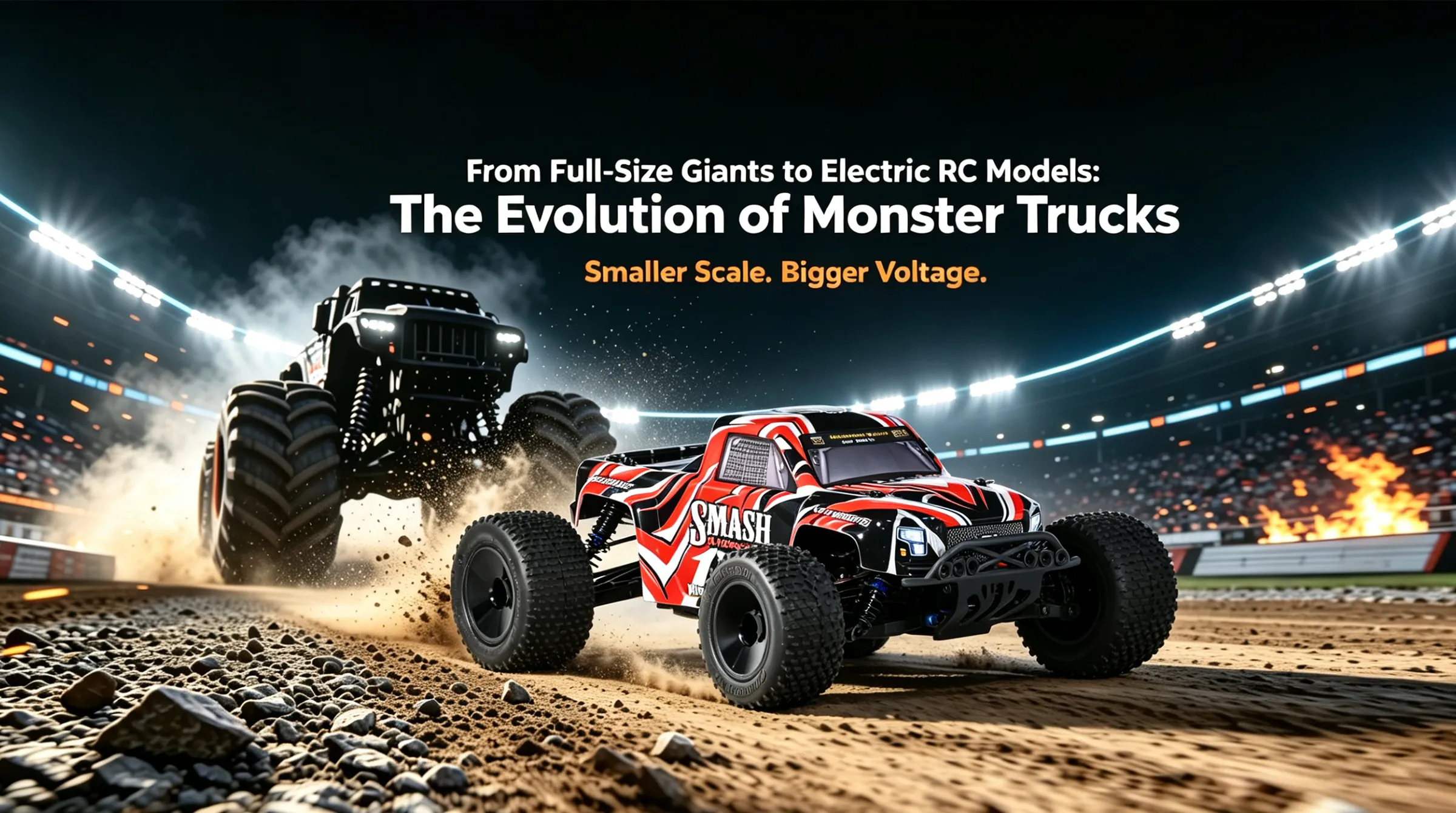 From Full-Size Giants to Electric RC Models: The Evolution of Monster Trucks