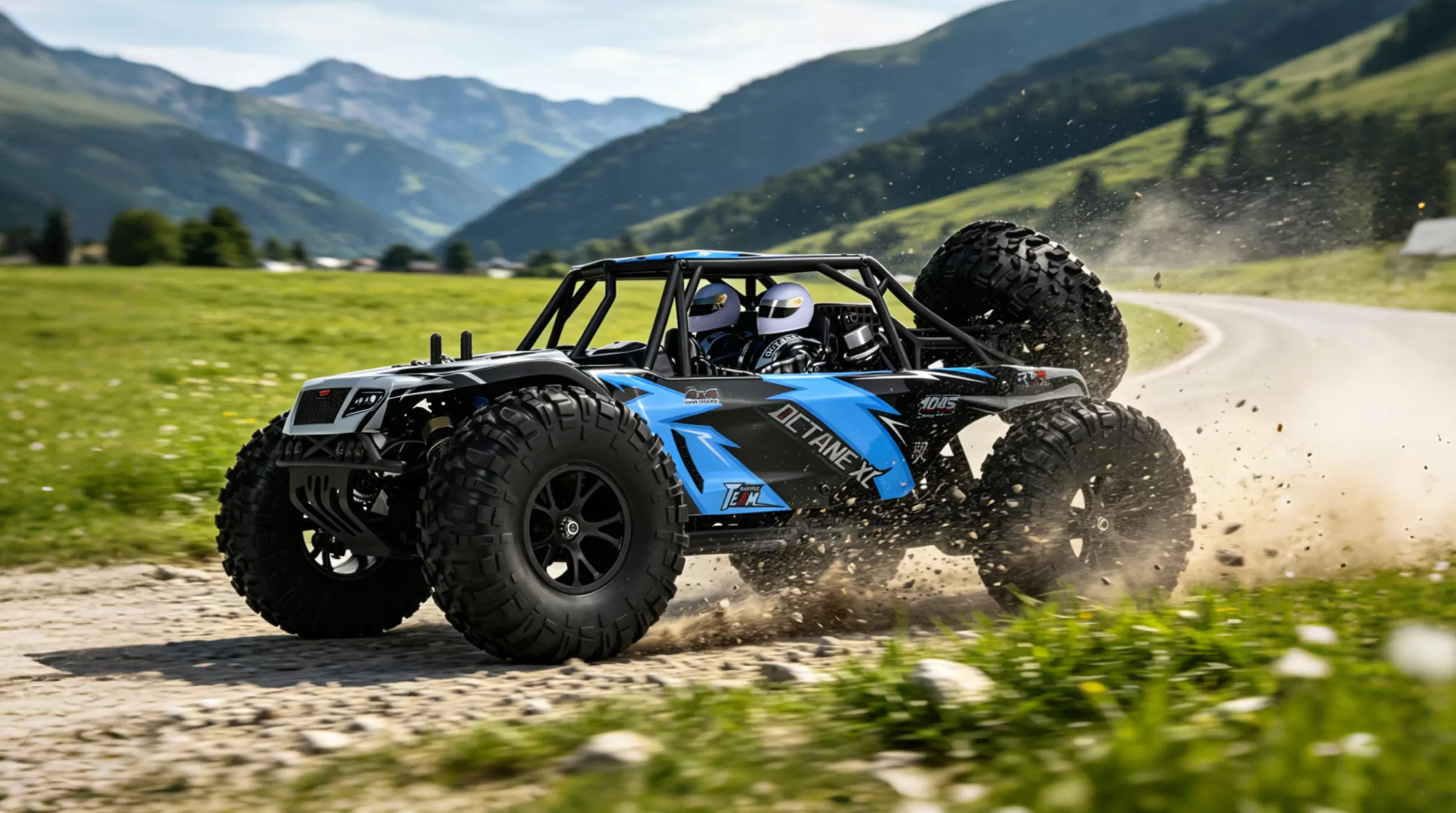 an-action-shot-of-a-vrx-racing-buggy-kicking-up-dirt.jpg