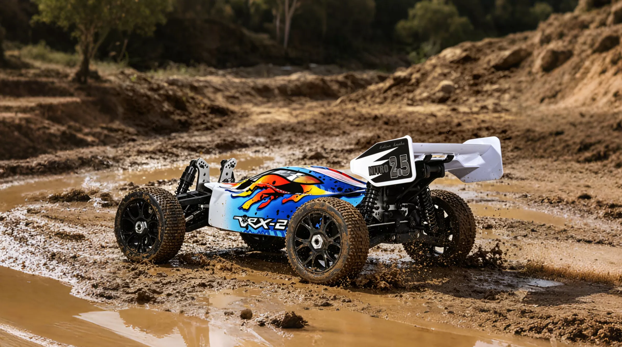 electric-rc-buggy-cornering-at-high-speed-on-a-dirt-track.webp