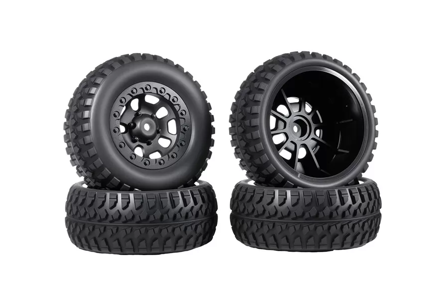 RC Front Tire 12mm Hex Hub Rubber For 1/10 Scale RC SC Truck # 10856