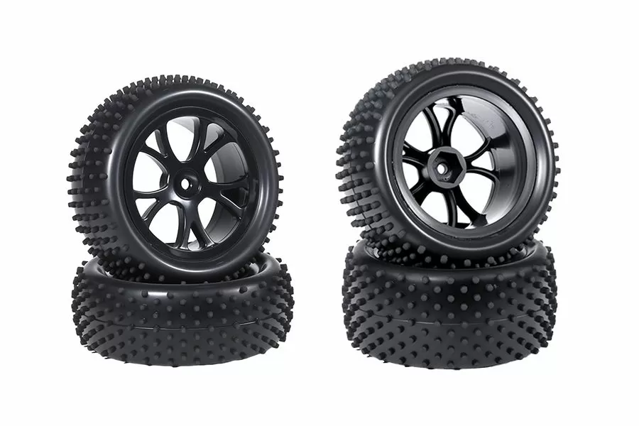 RC Rear Tire 12mm Hex Hub Rubber For 1/10 Scale RC Buggy # 10300& # 10301