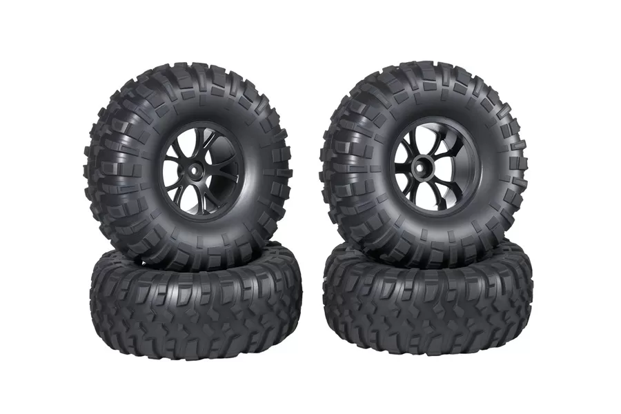RC Tire 12mm Hex Hub Rubber For 1/10 Scale RC Crawler and Sand Buggy # 10687