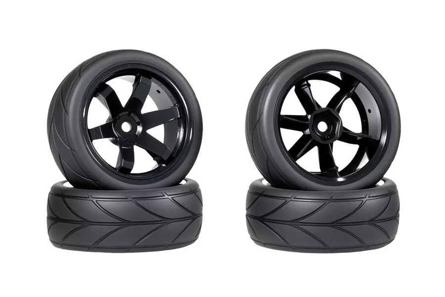 RC Tire 12mm Hex Hub Rubber For 1/10 Scale RC On-road Touring # 11084