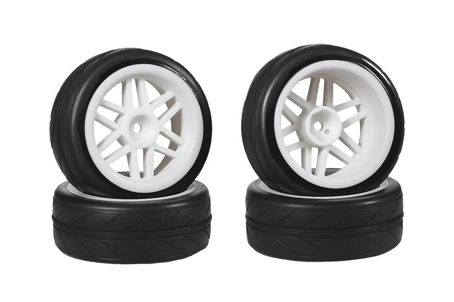 RC Tire 12mm Hex Hub Rubber For 1/10 Scale RC On-road Touring Cars # 10417