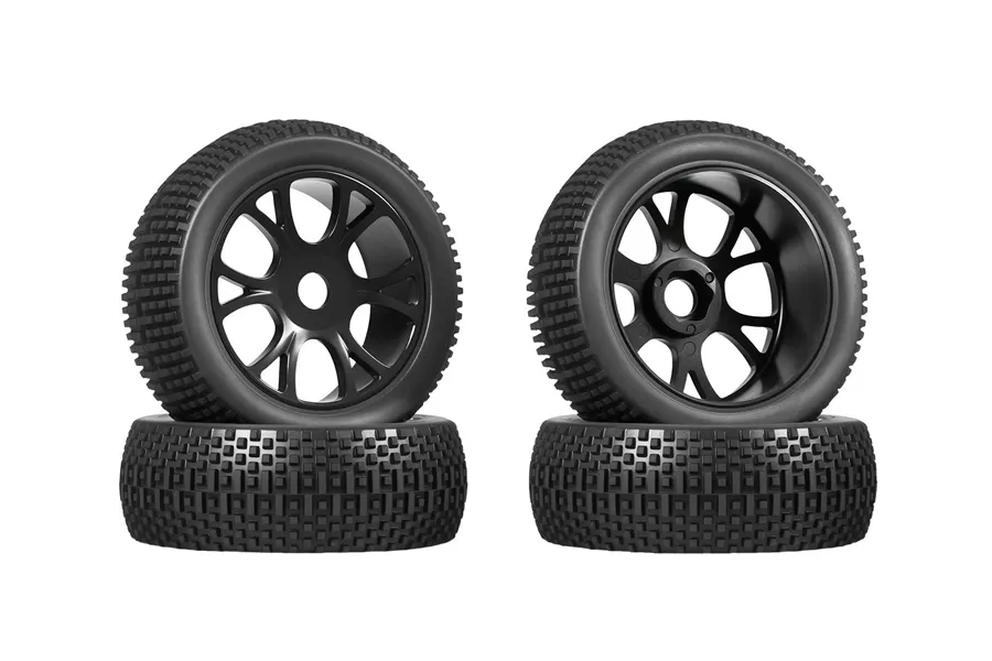 RC Tire 17mm Hex Hub Rubber For 1/8 Scale RC Buggy # 85046